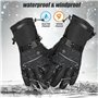 Gants Chauffants d'hiver Électriques Chauds d'hiver Imperméables XAMOFAN avec Fonction d'écran Tactile Gants Thermiques pour Cyc