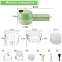 Ensemble de coupe-légumes électrique portable 4 en 1 hachoir à ail électrique multifonctionnel pour chili gingembre poivre oigno