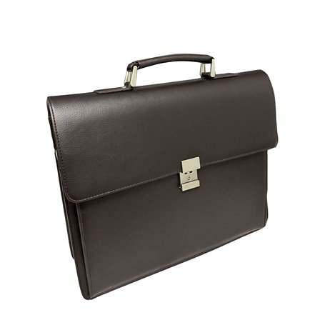 Abitto Porte-documents en cuir marron | Sac pour ordinateur portable