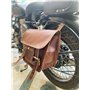 american blue 2X Moto Sac en Cuir Véritable Sac De Selle Vélo en Cuir Messenger Sacoche | Sac À Outils Brun Guidon Sissy Bar Sac