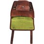 american blue 2X Moto Sac en Cuir Véritable Sac De Selle Vélo en Cuir Messenger Sacoche | Sac À Outils Brun Guidon Sissy Bar Sac