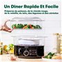 BELLA Cuiseur vapeur à 2 étages avec paniers empilables et base amovible pour une cuisson simultanée rapide - Fonction d’arrêt a