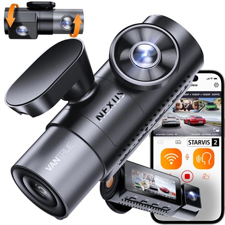 VANTRUE N5 4-Canaux Dashcam 2.7K+3x1080P HDR