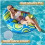 SLOOSH Piscine Gonflable Sloosh avec Grand Dossier, Chaise Flottante avec canapé pneumatique avec poignée et Porte-gobelet, Rade