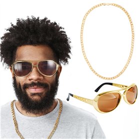 Ensemble Rockstar avec lunettes de soleil