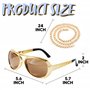 Ensemble Rockstar avec lunettes de soleil, collier Lunettes de soleil et collier Disco, accessoires classiques pour les femmes e