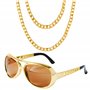 Ensemble Rockstar avec lunettes de soleil, collier Lunettes de soleil et collier Disco, accessoires classiques pour les femmes e