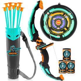 JOYIN Ensemble Arc et flèche pour Enfants - Ensemble de Jouets de tir à l'arc Lumineux à LED avec flèches à Ventouse