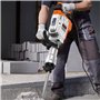 VEVOR Marteau de Démolition 3500 W Marteau-Piqueur 60 J 1900 BPM Marteau Perforateur avec 2 Burins Remplaçables Poignée Rotative