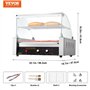 VEVOR Rouleau à hot-dogs, 11 rouleaux, machine à griller les saucisses en acier inoxydable avec double contrôle de température, 
