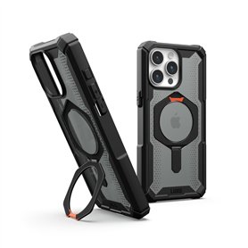 Urban Armor Gear Plasma XTE - Coque de Protection pour Apple iPhone 15 Pro Max - avec Support - Chargement sans Fil/Charge magné