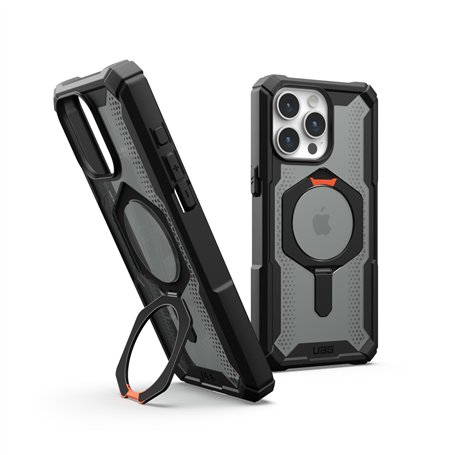 Urban Armor Gear Plasma XTE - Coque de Protection pour Apple iPhone 15 Pro Max - avec Support - Chargement sans Fil/Charge magné