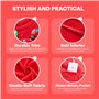 Giggling Getup Robe pull de Noël longue rouge pour femme avec ampoules lumineuses colorées, robes de Noël pour femmes, pull moch