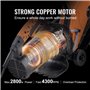 VEVOR Scie à béton électrique, 356 mm, scie circulaire puissance élevée 2800 W profondeur de coupe 127 mm scie à disque humide/s