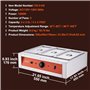 VEVOR Tempéreuse à Chocolat Commerciale 1500 W Bain-Marie Électrique pour Chocolat 3 Cuves de 3,3 L Fondoir à Chocolat Températu