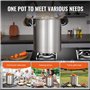 VEVOR Marmite Traiteur 39,7 L Faitout avec Couvercle et Poignée Diamètre 35 cm Hauteur 41 cm Grand Pot en Acier Inoxydable 18/8 