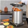 VEVOR Marmite Traiteur 39,7 L Faitout avec Couvercle et Poignée Diamètre 35 cm Hauteur 41 cm Grand Pot en Acier Inoxydable 18/8 