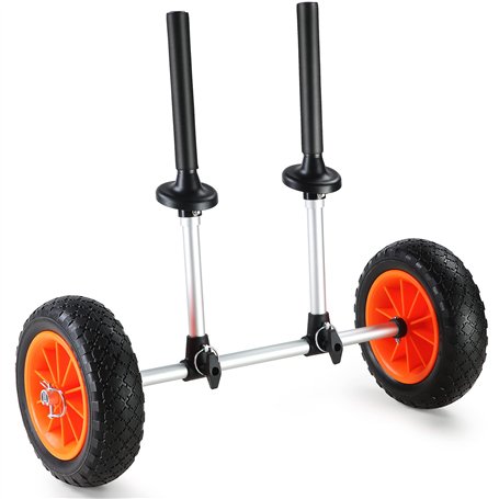 VEVOR 127 kg Chariot Canoë Largeur Réglable 110-455 mm Roues Pleines 25