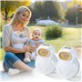 VEVOR Tire-lait Électrique Mains Libres 4 Modes Tire-laits Portable Rechargeable 12 Niveaux Aspiration 300 mmHg Insert de Brides