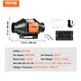 VEVOR Ventilateur d'Extraction 100 mm Extracteur d'Air Conduit 348 m³/h 21 W Régulateur Température Humidité Silencieux Moteur É