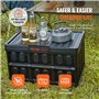 VEVOR Caisse de Rangement Plastique Pliable avec Couvercles 3PCS Bac de Rangement Empilable Capacité d'Une Boîte 45 L avec Poign