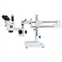 5 x -45 x stéréo Simul-focal Zoom microscope sur Boom support avec un anneau LED Light