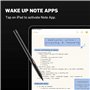 adonit Note2 Stylet pour iPad Ecriture Précise avec IP65 Rejet Paume Temps de Veille Extra Long Noir AND2