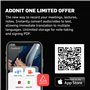 adonit Note2 Stylet pour iPad Ecriture Précise avec IP65 Rejet Paume Temps de Veille Extra Long Noir AND2