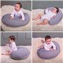 Pharmedoc Coussin d'allaitement et Support pour Bébé - Maternité, Coussin Allaitement (Housse de Refroidissement Gris foncé) - a