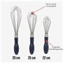 Chef Pomodoro Fouet de Cuisine en Acier Inoxydable (Lot de 3) Ustensiles pour Remuer Mélanger la Pâte Monter des Blancs en neige