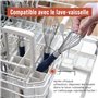 Chef Pomodoro Fouet de Cuisine en Acier Inoxydable (Lot de 3) Ustensiles pour Remuer Mélanger la Pâte Monter des Blancs en neige