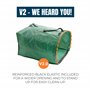 MEKKAPRO Sacs de Jardin - Lot de 2 - Sac à Feuilles Pelouse Déchets Verts Durable avec Poignées Renforcées Robuste - Poubelle po