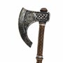 LOOYAR Hache de combat Viking Aegishjalmur Valknut en mousse – Accessoire d'Halloween inspiré de la mythologie nordique