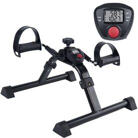 Vaunn Pédalier d’exercice médical pliable avec affichage électronique pour travail des jambes et des bras (pédalier médical enti