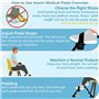 Vaunn Pédalier d’exercice médical pliable avec affichage électronique pour travail des jambes et des bras (pédalier médical enti