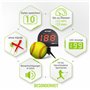 Cadeaux de tennis – Capteurs de vitesse pour radar de tennis, mains libres, noir