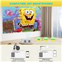 PURSHE Mini Projecteur, Vidéoprojecteur Bi-Canal Bluetooth et Zoom Électrique, Full HD 1080P Retroprojecteur Portable pour Home 