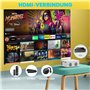 PURSHE Mini Projecteur, Vidéoprojecteur Bi-Canal Bluetooth et Zoom Électrique, Full HD 1080P Retroprojecteur Portable pour Home 