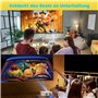 PURSHE Mini Projecteur, Vidéoprojecteur Bi-Canal Bluetooth et Zoom Électrique, Full HD 1080P Retroprojecteur Portable pour Home 