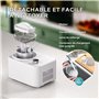 Euhomy sorbetiere turbine a glace, Machine a glace avec compresseur, Machines à glace et sorbetières auto-réfrigérant de 1L，100W