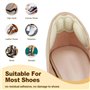 GlasFlength Coussinet Talon Chaussure, 6 Pairs Auto-Adhésif Protege Semelle Talon Chaussure Trop Grande Talon de Sport Antidérap