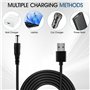 GlasFlength Chargeur de Rasoir 7 Pièces, 5V Câble Universel pour Tous les Types de Tondeuses Électriques Rasoir Cordon d'aliment