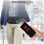 GlasFlength Ceinture de Voyage avec RFID Blocage, Sac Banane pour Femmes et Hommes Imperméable Secrète Sacoche Banane Ajustable 