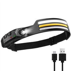 HELGATALLT Lampe Torche Frontale Rechargeable USB