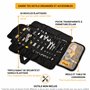 Odinsberg Sac à Outils Moto Enroulable - Outils NON inclus - Sacoche avec 56 élastiques, poche, système MOLLE et double fermetur
