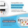 Papier autocollant en vinyle imprimable de qualité supérieure - 32 feuilles - A4 brillant - Imperméable - Papier autocollant en 