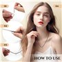 GlasFlength Cordon Collier 6 Pièces, 1.5mm Ciré Cordon de Collier avec Fermoir Corde en Cuir 45cm avec Chaîne d'Extension et 60c