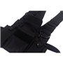 Longzhuo - Sacoche gilet - Poches pratiques - Réglable - Pour homme, Noir , L