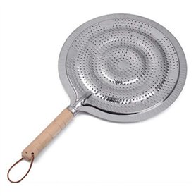 SILULCM Diffuseur de chaleur pour plaque de cuisson à gaz en acier inoxydable 21 cm