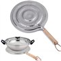 SILULCM Diffuseur de chaleur pour plaque de cuisson à gaz en acier inoxydable 21 cm